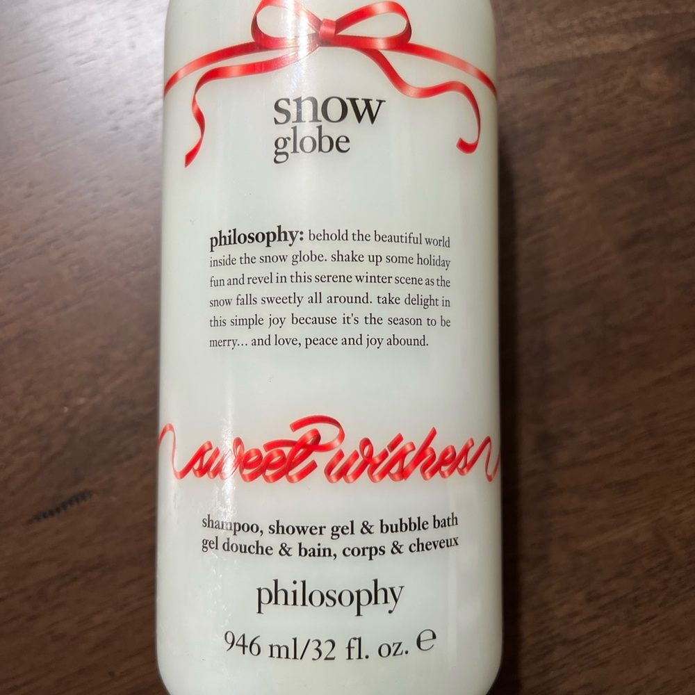 Philosophy Snow Globe Shampoo Shower Gel & Bubble Bath 32 oz - Picture 2 of 5